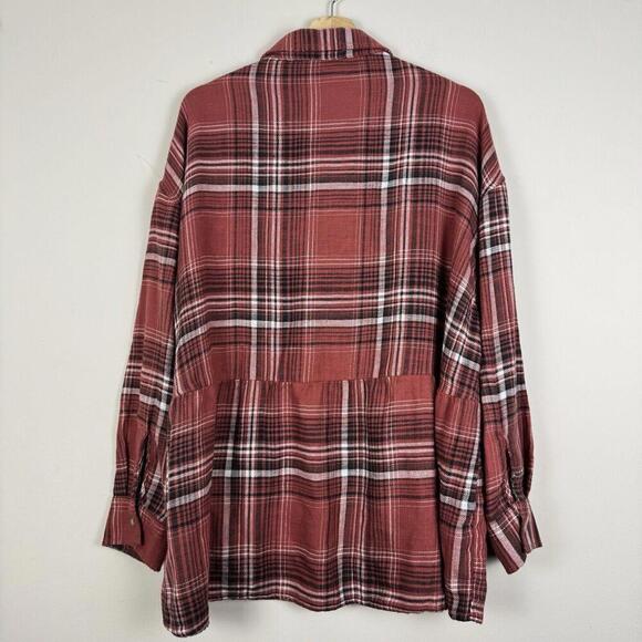 Lot-3 American Eagle Flannel Shirt Women’s Large Check Plaid Boyfriend Fit Soft - Picture 6 of 15
